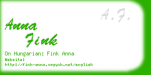 anna fink business card